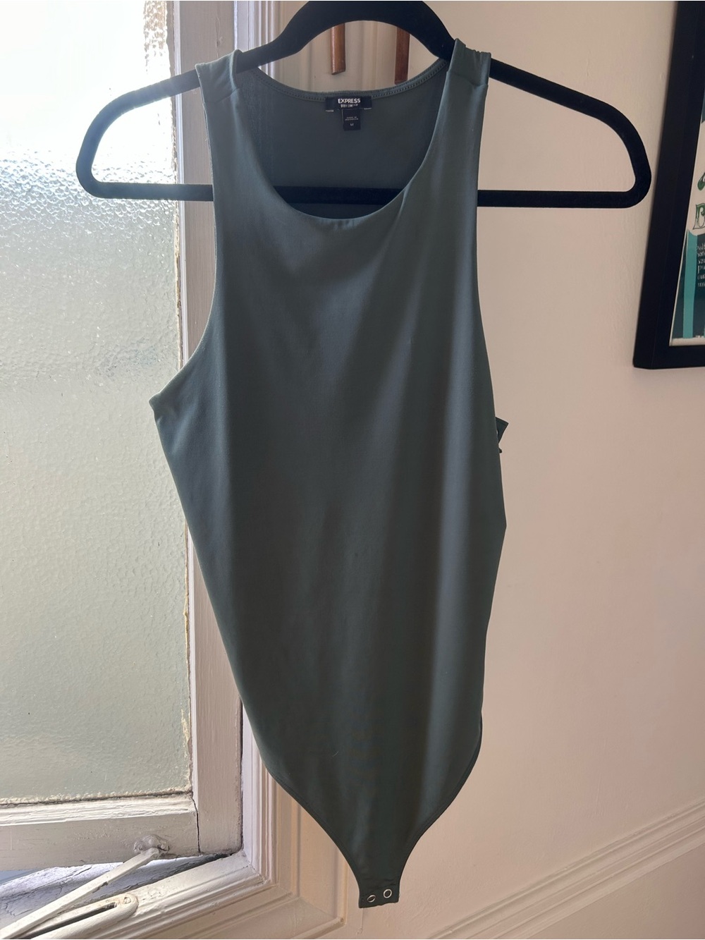 Express Olive Green Sleeveless Bodysuit